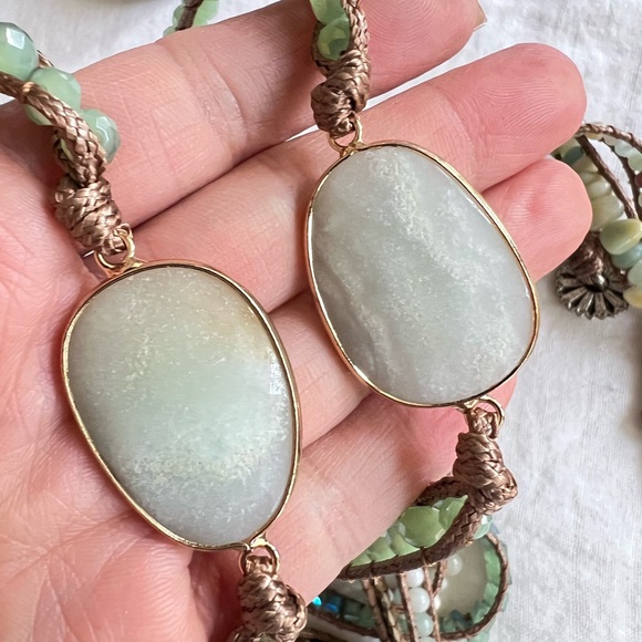 Peace Stone AMAZONITE Wrap Bracelet Adjustable - Picture 9 of 12